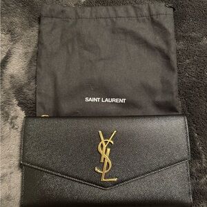 SOLD Saint Laurent Black Large Uptown Wallet